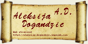 Aleksija Dogandžić vizit kartica